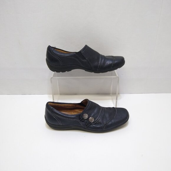 Naturalizer Leather Slip-On Shoes Button Detailing Womens Sz 8.5 Casual Business - Picture 2 of 5